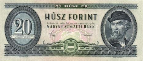 1962. 20Ft (2x) + 1965. 20Ft + 1969. 20Ft + 1975. 20Ft + 1980. 20Ft T:II,III