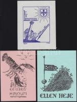 10 db különböző külföldi ex libris