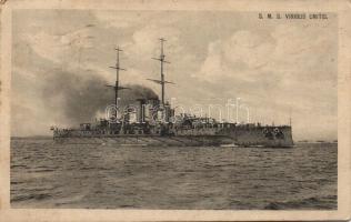SMS Viribus Unitis (with litho flag on backside)