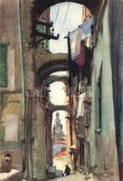 San Remo old town artist signed