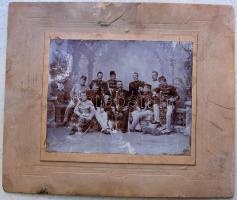 Múlt századi katonai csoportkép 29x23 cm