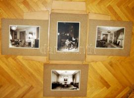 10 db Ch. Merthelomier (Paris Montmartre kb. 1920-1935) szoba enteriőr 220x300 mm