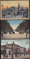 28 db régi, jó minőségű német és lengyel képeslap mozgalmas városképekkel, nagyrészt megíratlanul / ...