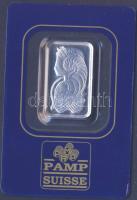Svájc "PAMP" minősítő intézet által kiadott tiszta Ag 2,5g "Fortuna" rúdezüst tanúsítvánnyal eredeti bontatlan tokban. /Switzerland/"PAMP S.A" suisse 2,5g fine silver bullion "Fortuna"