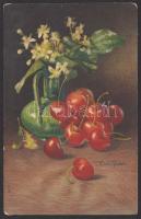 29 db régi ´Gasztro-képeslap´: sok művész szignójával, Raphael Tuck kiadásokkal és lithokkal / 29 Ga...