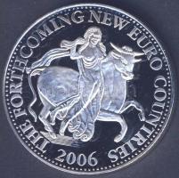 Észtország 2006. "Újonnan csatlakozó Euro országok" Ag emlékérem 10S érmével T:PP /Estonia 2006. "The forthcoming new euro countries" Ag medallion T:PP