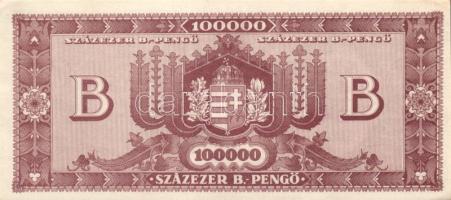 1946. 100.000BP (2x) "Magyar Éremgyűjtők Egyesülete..." fny-sal T:I-