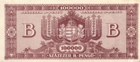 1946. 100.000BP (2x) "Magyar Éremgyűjtők Egyesülete..." fny-sal T:I-