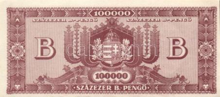 1946. 100.000BP (3x) "Magyar Éremgyűjtők Egyesülete..." fny-sal T:I-,II