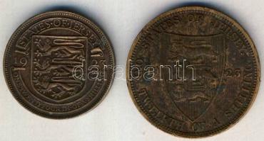 Jersey 1923. 1/24Sh "V.György" Br + 1/12Sh "V.György" Br T:2,3 ph