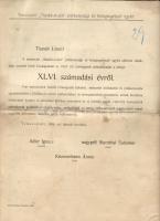 1908 A temesvári Maskil-el-dol jótékonysági és betegsegélyező egylet zárszámadása; Csendes Jakab nyomdája / Schluss-Rechnung des Mildtätigen- und Krankenhlifs-Vereins Maskil-el-dol in  Temesvár; Druckerei von Jakab Csendes