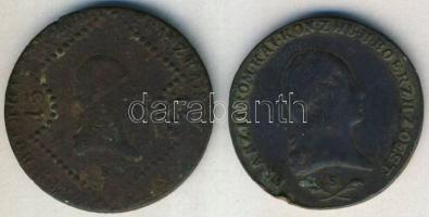 Ausztria/magyar verdejel 1800S 6Kr + 1807B 15Kr T:3+,3-