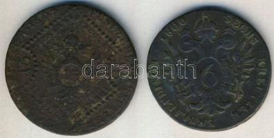 Ausztria/magyar verdejel 1800S 6Kr + 1807B 15Kr T:3+,3-
