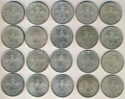 1993-94. 200Ft (20x) "Deák + MNB" Ag T:vegyes
