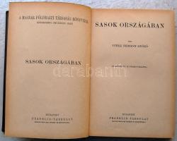 Magyar Földrajzi Társaság Könyvtára: Temesy Győző - Sasok országában aranyozott kiadói egészvászon k...