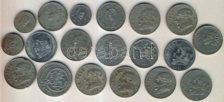 Mexikó 19db-ból álló peso tétel T:vegyes