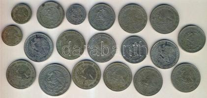 Mexikó 19db-ból álló peso tétel T:vegyes