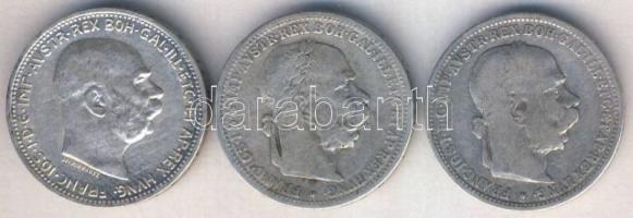 1893. 1K Ag + 1894. 1K Ag + 1915. 1K Ag T:2,3