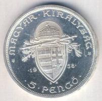1938 5P "Szent István" Ag T:2+