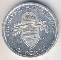 1938 5P "Szent István" Ag T:2+ pici ph