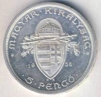 1938 5P "Szent István" Ag T:2+