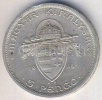 1938 5P "Szent István" Ag T:2 pici ph