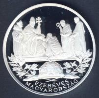 2000. "Szt. István 969-1038. - Államalapítás / Ezeréves Magyarország" Ag emlékérem (31.1g)...