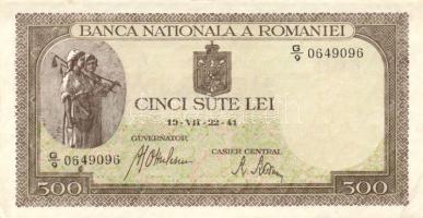 Románia 1941. 500L T:II