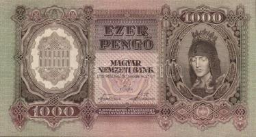 1943. 1000P (5x) egymás utáni sorszámmal T:I