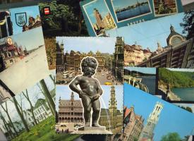 42 db Belga klf. modern városképes képeslap