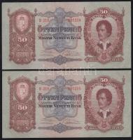 1932. 50P (2x) egymásutáni sorszámmal T:I