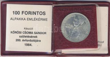 1984. 100Ft "Kőrösi Csoma Sándor" T:BU Eredeti tokban, tanúsítvánnyal!