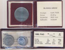 1983. 20f + 5Ft + 10Ft "FAO" + 100Ft "FAO" T:BU Eredeti tokban, tanúsítvánnyal!
