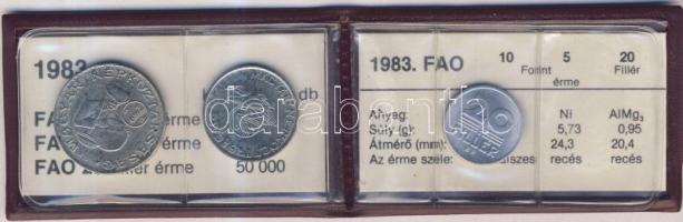 1983. 20f + 5Ft + 10Ft "FAO" + 100Ft "FAO" T:BU Eredeti tokban, tanúsítvánnyal!