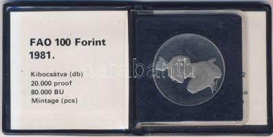 1981. 100Ft "FAO" T:PP Eredeti tokban, tanúsítvánnyal!
