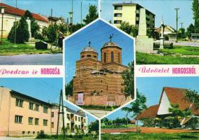 Képeslap a Délvidéki Horgosról, rajta a horgasi csárda