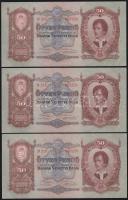 1932. 50P (5x) egymásutáni sorszámmal T:I