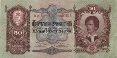 1932. 50P (2x) egymásutáni sorszámmal T:I