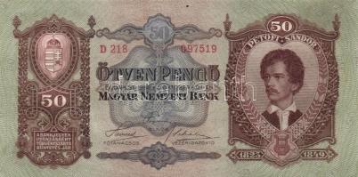 1932. 50P (2x) egymásutáni sorszámmal T:I