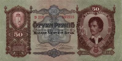 1932. 50P (2x) egymásutáni sorszámmal T:I