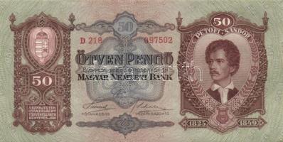 1932. 50P (2x) egymásutáni sorszámmal T:I