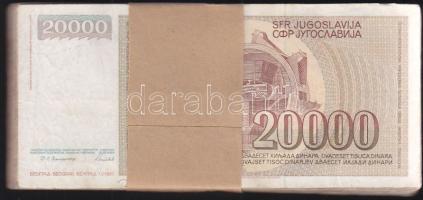 Jugoszlávia 1987. 20.000D (100x) kötegelve T:vegyes