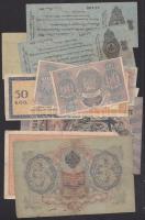 Vegyes orosz, német és csehszlovák bankjegyből álló 13db-os tétel T:vegyes