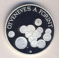 1996. 2000Ft Ag "50 éves a Ft" T:PP Csak 5000db!