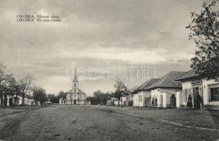 Oroszka main street with the shop Gusztav Engel (EB)