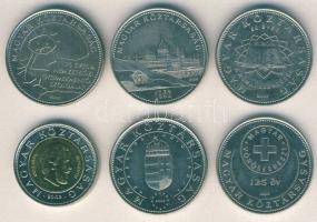 2002. 100Ft "Kossuth" + 2004-2007. 50Ft 5db klf emlékverete T:1,2