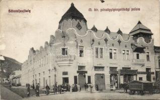 Sátoraljaújhely Pénzügyigazgatósági Palota temetkezési vállalattal és Kornstein Jenő üzletével (EK)