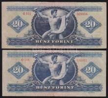 1949. 20Ft (2x) T:III