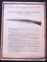 Frommer vadászpuskát bemutató nagyméretű nyomtatvány (23.5 × 32 cm)