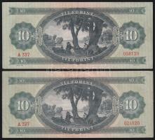 1957. 10Ft (2x) T:II,II-